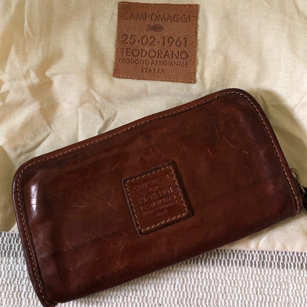 Campomaggi Cognac Italian Leather Wallet